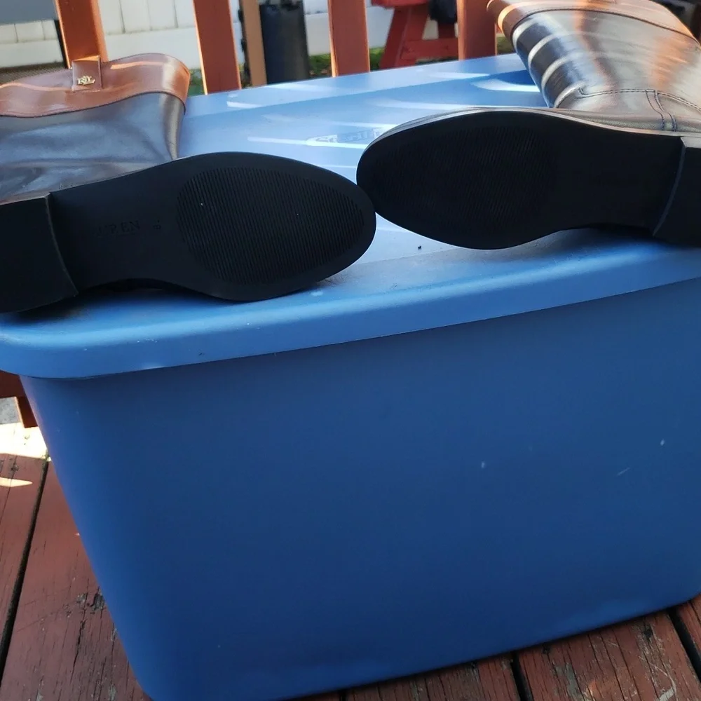 NWOT RALPH LAUREN  TONE RIDING POLO TALL BOOTS Women's 7.. Scratches! - Picture 8 of 11